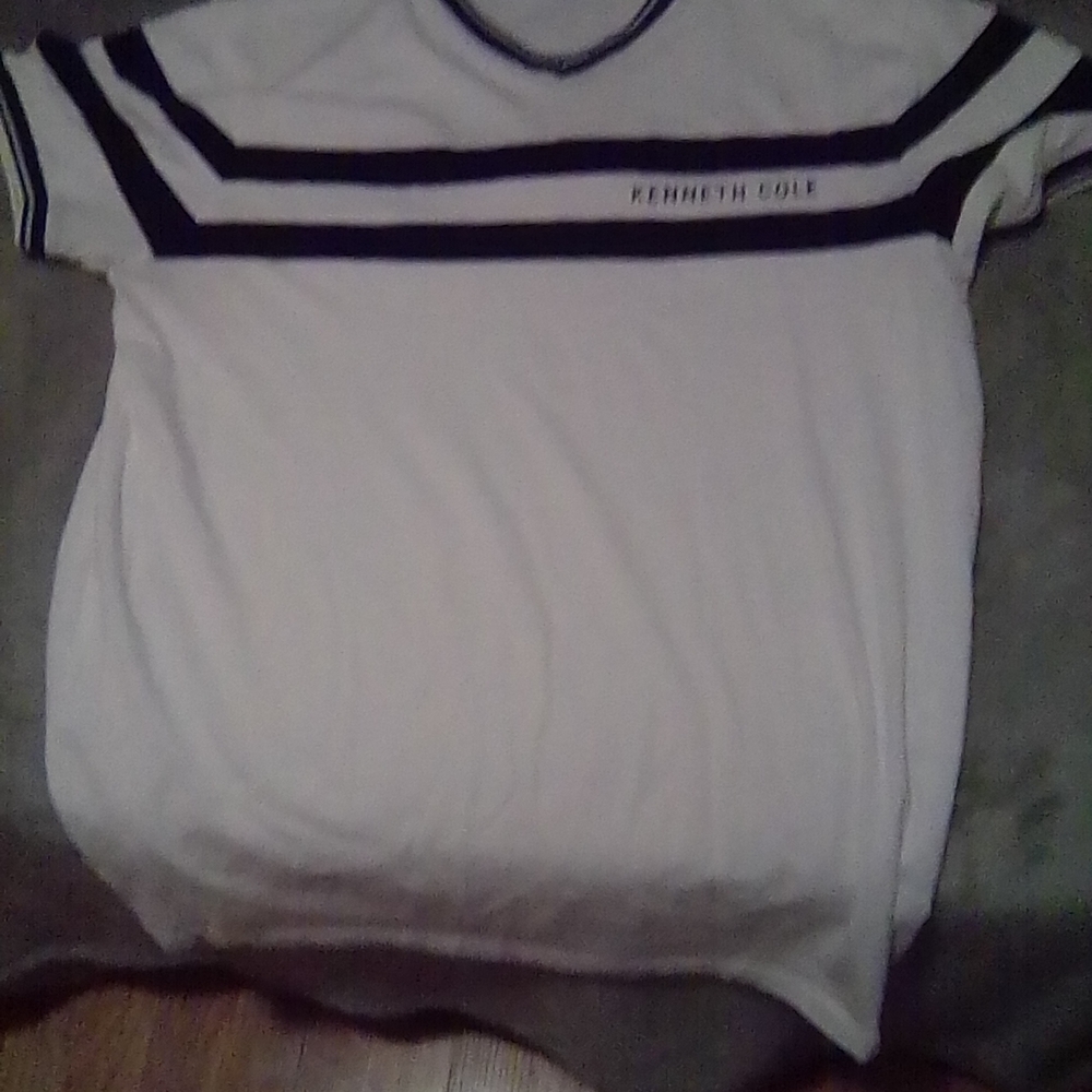 Kenneth Cole White and Black Men's Shirt